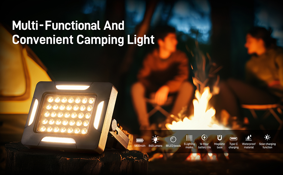 LED Solar Portable Camping Light