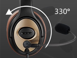 Headset with Flexible Microphone Boom, Right or Left Ear Headset