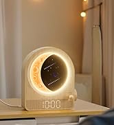 Sunrise Alarm Clocks for Bedrooms, Stepless Dimmable Moon Lamp Dual Alarm Clock Wake Up Light wit...