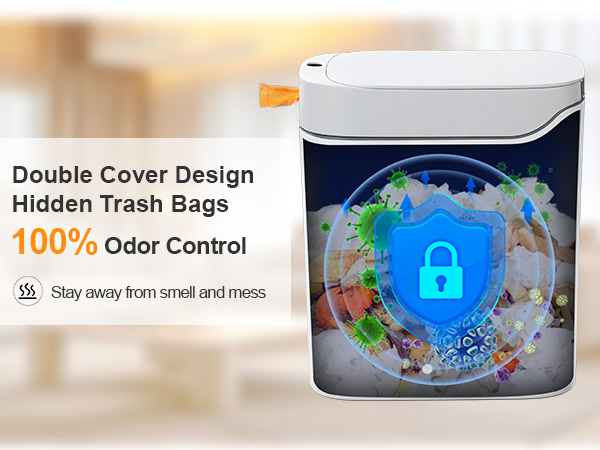 slim trash can bathroom 3.5 gallon trash can sensor