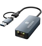 DAGUAIKA USB C to Ethernet Adapter 2.5G, 2500/1000/100/10Mbps, Driver Free to Gigabit Ethernet LA...