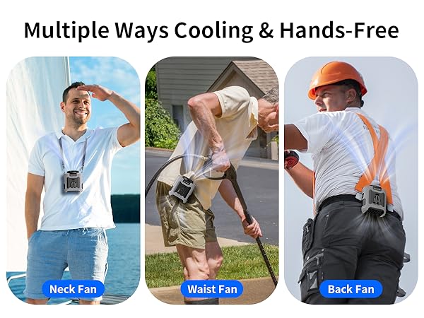 belt fan clip on waist portable cooling fan