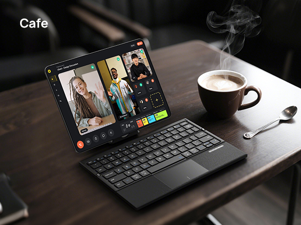 SODI Tri-Fold Portable Bluetooth Keyboard with Touchpad