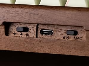 98% Wood Creamy Keyboard with Number Pad, Wireless Frog Keyboard Mechanical Gaming Keyboard