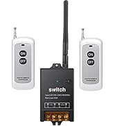 Meskliu Wireless Light Switch and Receiver Kit,AC110V/120V/240V/40A Relay,Wireless Remote ON/Off ...
