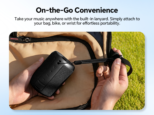 compact speaker for backpack