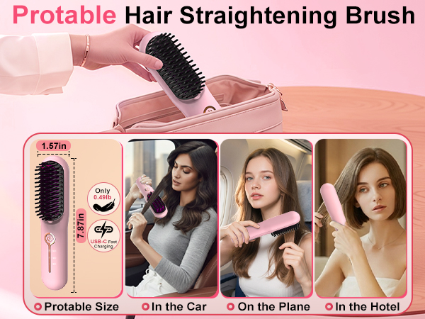 hair straightener brush