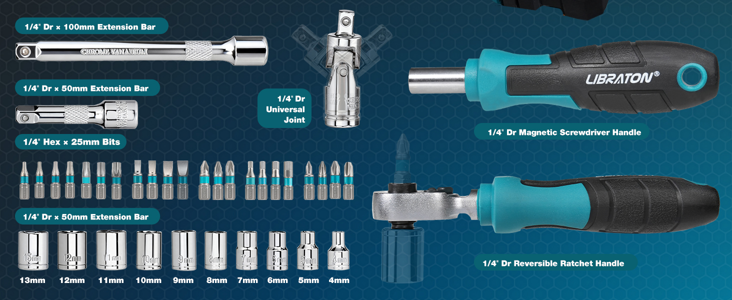 1/4? Dual-Drive Ratchet Wrench reversible ratchet lock 5°