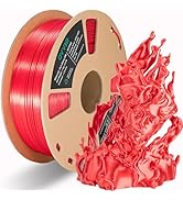 OVV3D Silk PLA Filament 1.75mm, Upgrade Red PLA Filament 3D Printer Filament, Silk Red 3D Printin...