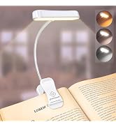 Glocusent Horizontal ET-Head Book Light for Reading in Bed, Eye Caring, 3 Colors &amp; 5 Brightness, ...