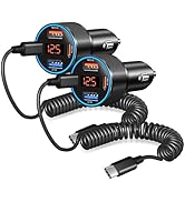 65W 4-Port Super Fast Car Charger Type C for Galaxy S25 S24 S23 Ultra S22 S21 A16 A53 A54 PD/QC3....