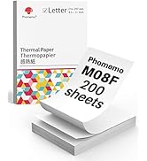 Phomemo US Letter Thermal Printer Paper,Continuous Phomemo M08F Thermal Paper,Compatible with COL...