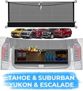 3-Layer Cargo Net for Tahoe/Suburban/Yukon/Yukon XL/Escalade 2021-2026, Zoned Storage Trunk Net w...