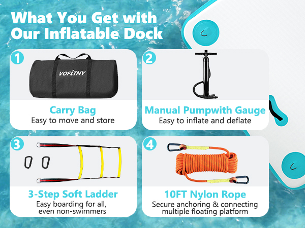 Inflatable floating dock