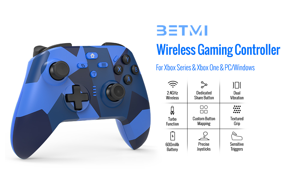 for blue camo xbox controller wireless