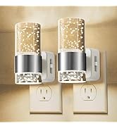 L LOHAS LED Night Light,Dimmable Night Lights Plug into Wall, 2 Pack Acrylic Nightlights with 0-1...