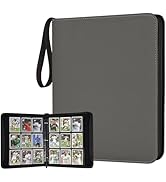 GERMUN 9 Pocket Card Binder, Premium Zip Trading Card Binder, 720 Double Sided Pocket PU Card Col...