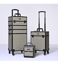 BYOOTIQUE Rolling Makeup Case Cosmetology case on wheels Makeup Artist Nail