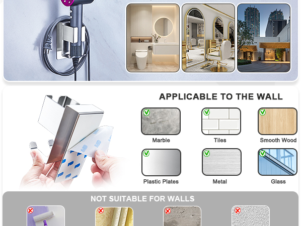 Hair Dryer Holder Wall Mount