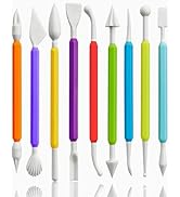 Wolwefa 9Pcs Clay Sculpting Tools, Polymer Clay Modeling Tools Double-Ended Clay Pottery Carving ...
