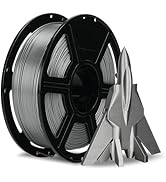 FLASHFORGE Rapid PETG Filament 1.75mm Metallic Silver, Max 600mm/s High Speed Printing, 3D Printe...