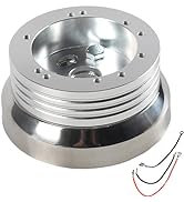 YIUIY 5 &amp; 6 Hole Billet Steering Wheel Hub Adapter Silver