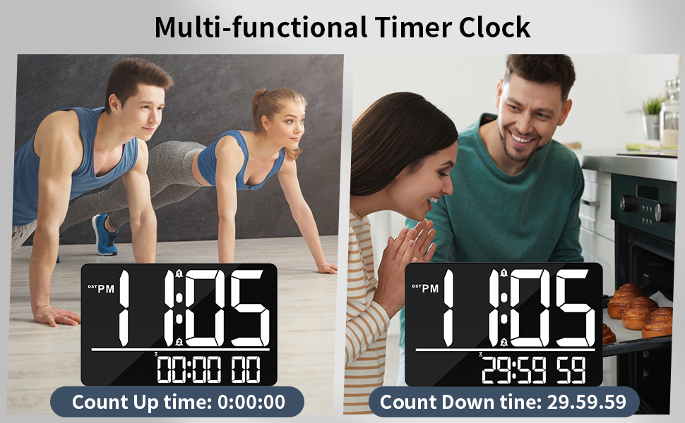 large digital wall clock
