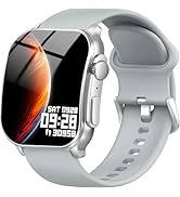 Smart Watch, 2.01" AMOLED Curved HD Full Touch Screen, Compatible with iOS &amp; Android for Daily Wo...