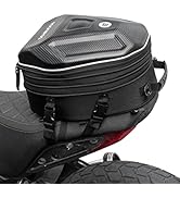ROCKBROS EVA Hard Shell Motorcycle Tail Bag Waterproof Motorcycle Seat Bag Expandable Helmet Bag ...