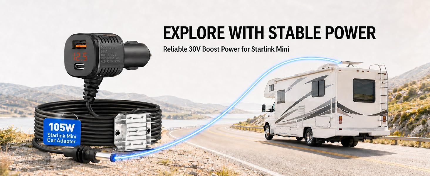 car cigarette lighter adapter for starlink mini