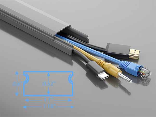 grey large cord hider