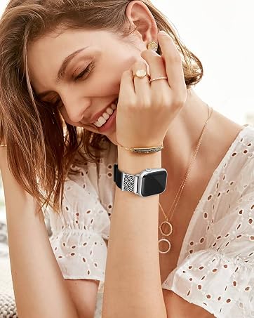 Nylon Loop Band Compatible with Apple Watch Bands 38/40/41/42/44/45/46/49mm Women Men