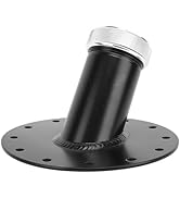 Msiud Fuel Cell Filler Neck, 1.8in Inner Diameter Filler Neck with 12 Bolt Steel Base Aluminum Ca...