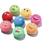 SCHITEC Squeaky Dog Toys, [8 Pack] Soft Stuffed Plush Balls with Squeakers, Interactive Fetch Pla...