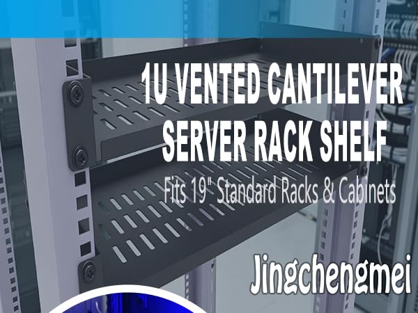 1U Disassembled Vented Cantilever Server Rack Mount Shelf