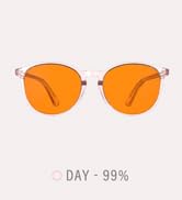 blue light glasses orange lens