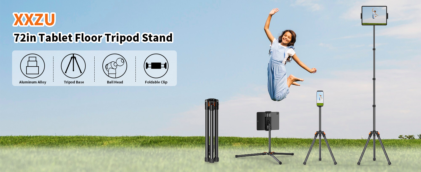XXZU 72in Tablet Floor Tripod Stand