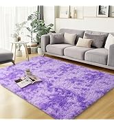 qulint Purple Rugs for Bedroom, Soft Fluffy 3x5 Nursery Rug Shag Fuzzy Small Carpet for Living Ro...