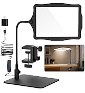 5X Full Page Magnifying Glass with Light and Stand for Reading | 10.6" x 7.8" large lens, reading...