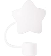 Silicone Straw Cover Cap for Cup, Star Shape Straw Topper Compatible with 10mm 30 and 40 Oz Tumbl...