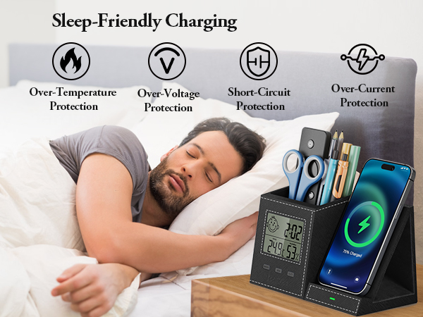 wireless charger with pencil holder