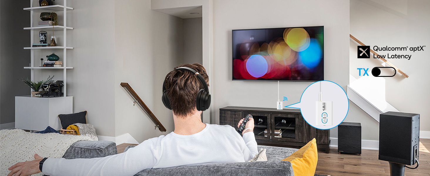 aptx low latency bluetooth transmitter for tv