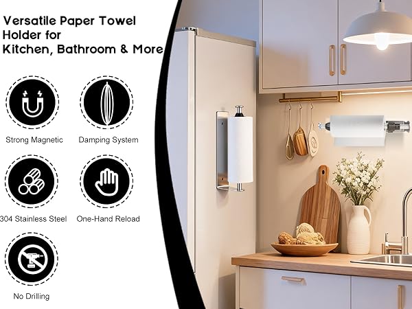 magnetic paper towel holder