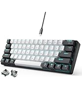 abucow Gaming Keyboard Minimalist Portable Wired Ultra-Compact Mini Imitation 61 Keys RGB Backlit...