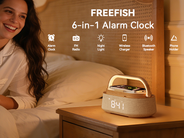 alarm clock with Bluetooth speaker