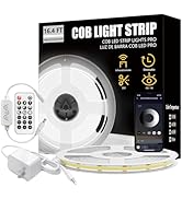 COB LED Strip Light 16.4FT,Warm White,CRI93+ Super Bright High Lumen,Dimmable 24V Flexible COB LE...