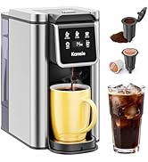 Karosie K Cup Coffee Maker, Hot &amp; Iced Coffee Maker for K Cup and Grounds, 6-14 Oz Brew Sizes, 50...