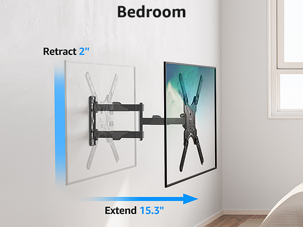55 inch tv wall mount 55 inch+ tv for bedroom