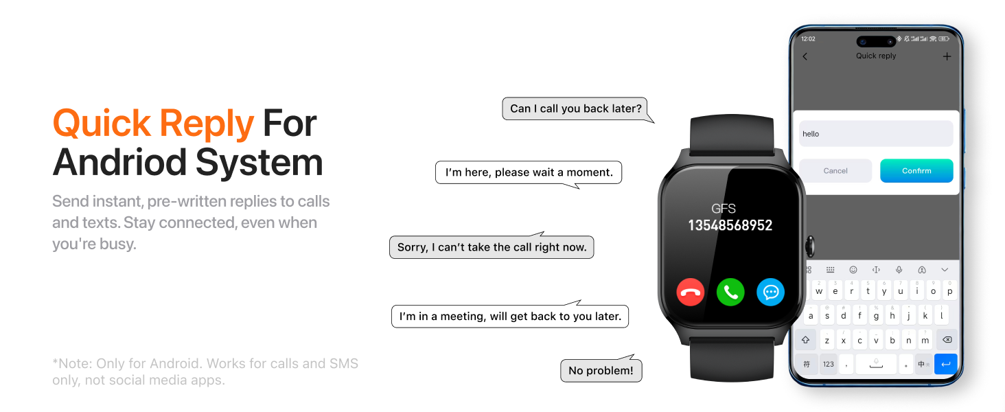 smart watch for android phones