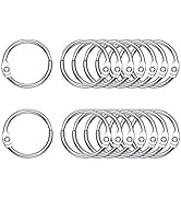Antner 100Pcs Loose Leaf Binder Rings, 1" Diameter, Nickel Plated Metal Office Book Rings Keychai...